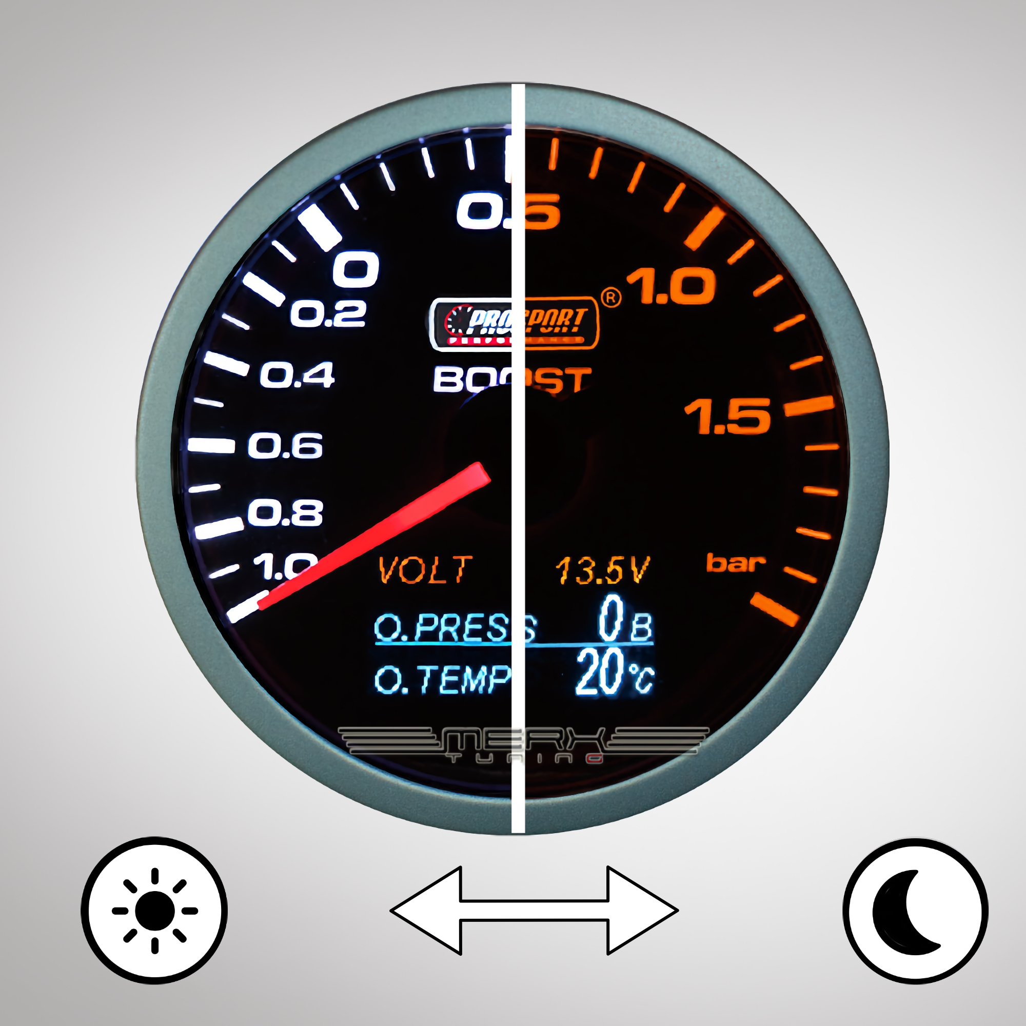 4-in-1-Auto-LCD-Messgerät, digital, Öldruck, Spannung