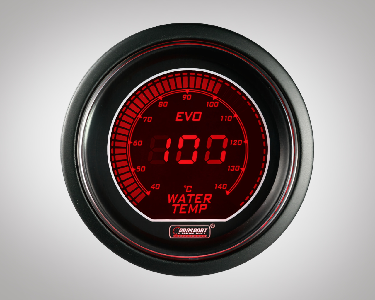 Wassertemperaturanzeige Rot/ Blau EVO Serie 52mm