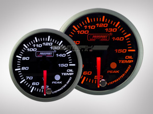 Öltemperatur Anzeige Racing Premium Serie Orange/ Weiss 52mm