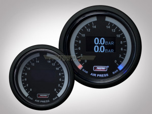 Luftfahrwerk Anzeige Airride Dual Serie 52mm Rot / Blau