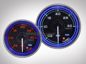 Ladedruckanzeige Crystal-Blue Serie 52mm