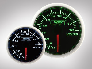 Voltanzeige BF Performance Serie Grün/ Weiss 52mm