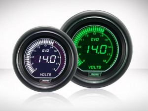 Voltanzeige Grün/ Weiss EVO Series 52mm