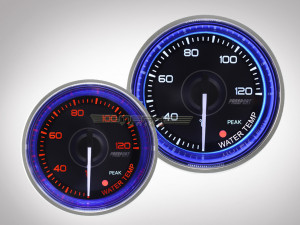 Wassertemperaturanzeige Crystal-Blue Serie 52mm