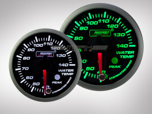 Wassertemperatur Anzeige Racing Premium Serie Grün/ Weiss 60mm