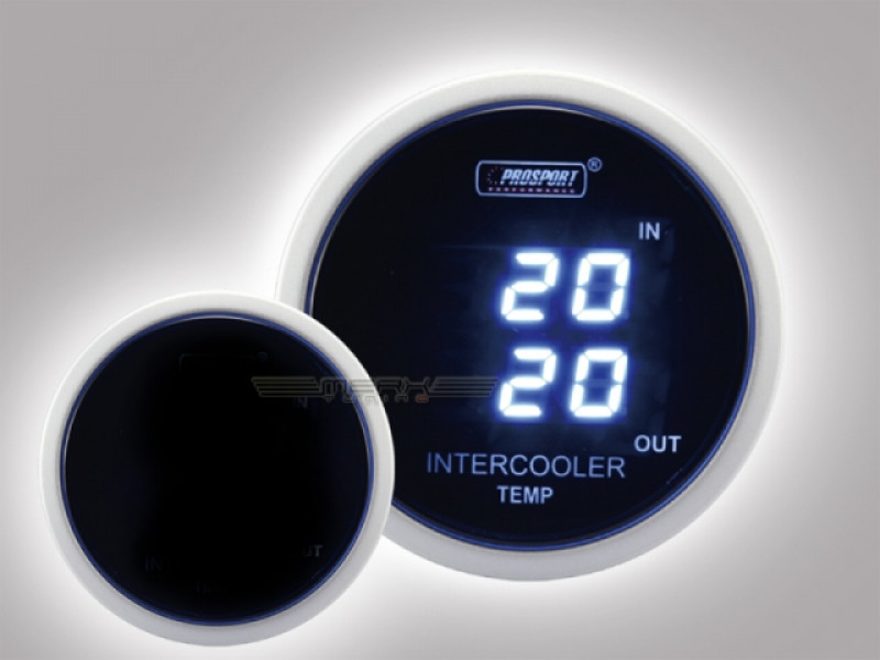 Prosport 52mm Smoked Digital Air Intercooler Intake Temperature Gauge Deg C