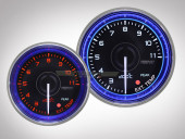 Abgastemperaturanzeige Crystal-Blue Serie 52mm