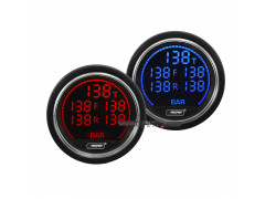 Luftfahrwerk Anzeige Airride mit Tank 60mm Rot / Blau